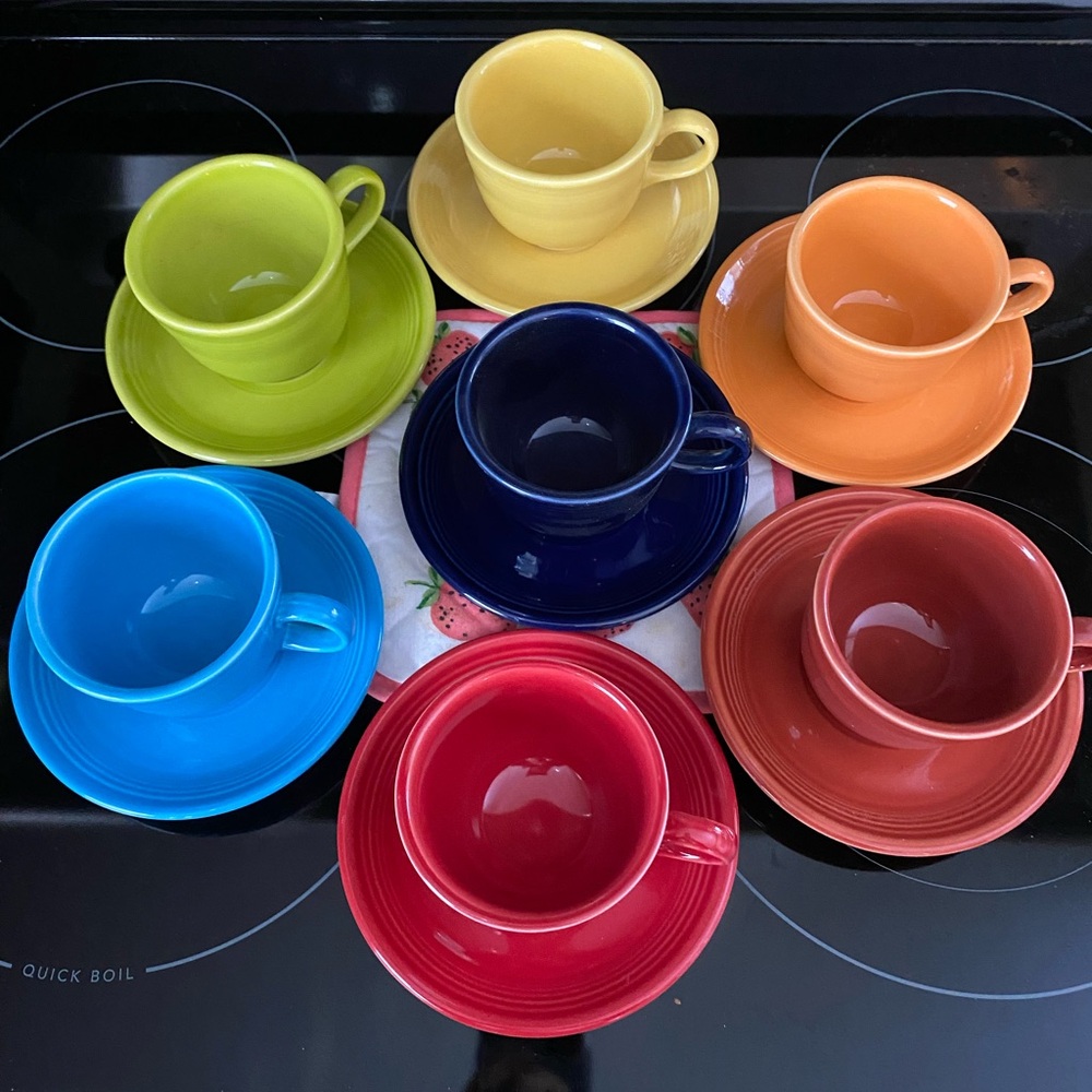 Colorful Fiesta Teacup Set